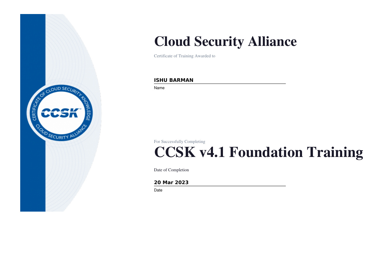 CCSK v4.1 Foundation Training